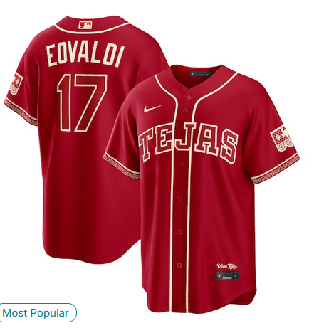 Men Texas Rangers #17 Eovaldi red Nike 2026 MLB City Connect Jersey